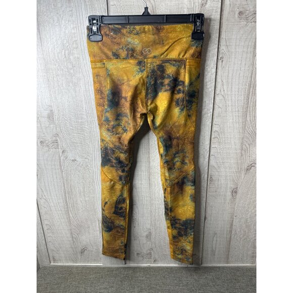 Calia Womens XS Yellow Multicolor High-Waisted Leggings With Pockets - Picture 2 of 9